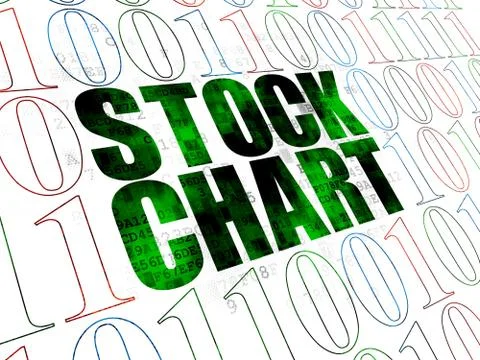 Finance concept: Stock Chart on Digital background Stock Illustration