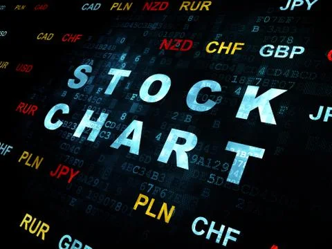Finance concept: Stock Chart on Digital background Stock Illustration