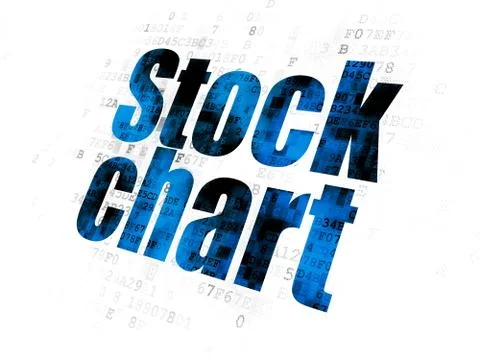 Finance concept: Stock Chart on Digital background Stock Illustration