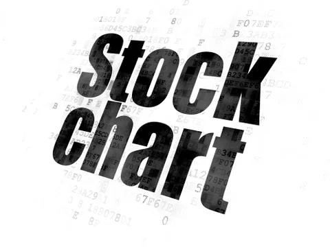 Finance concept: Stock Chart on Digital background Stock Illustration