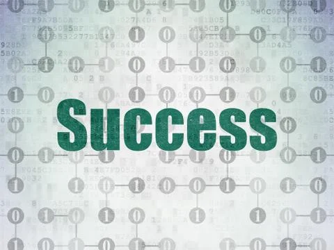 Finance concept: Success on Digital Data Paper background イラスト素材