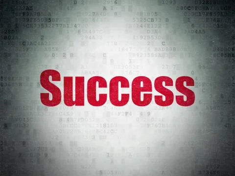 Finance concept: Success on Digital Data Paper background Stock Illustration