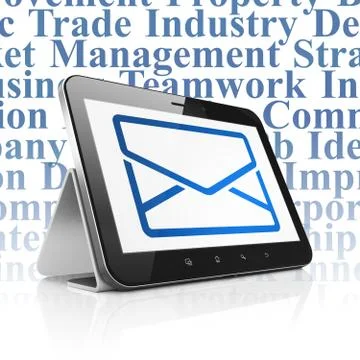 Finance concept: Tablet Computer with Email on display Stock Illustration