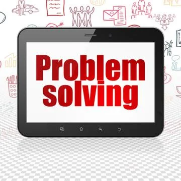 Finance concept: Tablet Computer with Problem Solving on display Stock Illustration