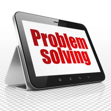 Finance concept: Tablet Computer with Problem Solving on display 스톡 일러스트