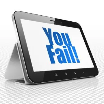 Finance concept: Tablet Computer with You Fail! on display Stock Illustration