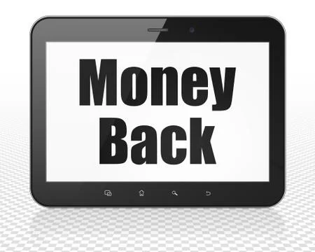 Finance concept: Tablet Pc Computer with Money Back on display Stock Illustration