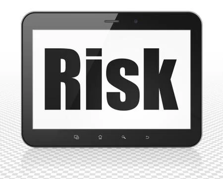 Finance concept: Tablet Pc Computer with Risk on display Stock Illustration