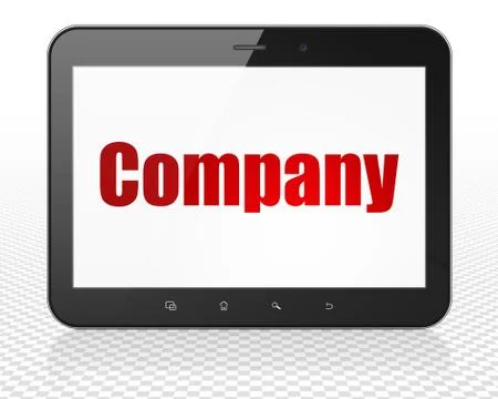 Finance concept: Tablet Pc Computer with Company on display Ilustração Stock