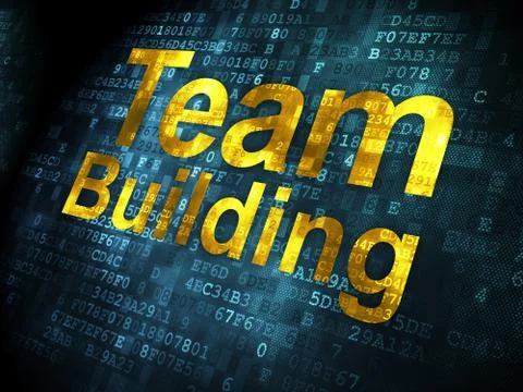 Finance concept: Team Building on digital background Ilustración de archivo