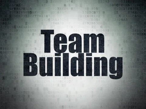 Finance concept: Team Building on Digital Paper background Stock Illustration