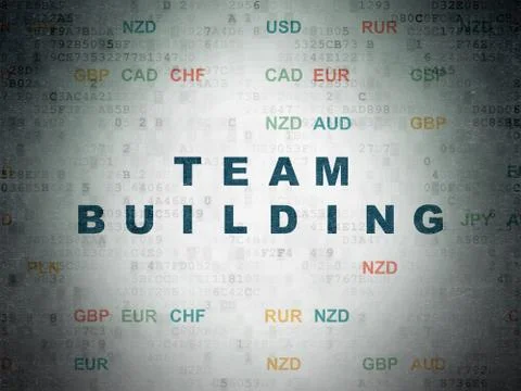 Finance concept: Team Building on Digital Data Paper background Ilustración de archivo