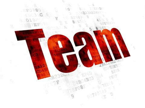 Finance concept: Team on Digital background Stock Illustration