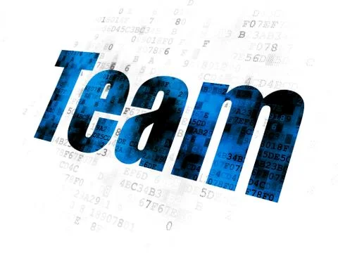 Finance concept: Team on Digital background Stock Illustration
