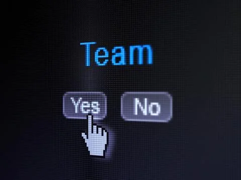 Finance concept: Team on digital computer screen Stock Illustration