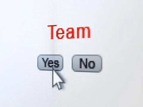 Finance concept: Team on digital computer screen Stock Illustration
