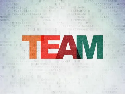 Finance concept: Team on Digital Data Paper background Ilustración de archivo