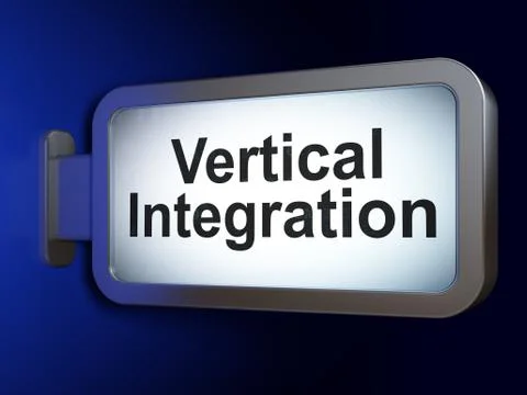 Finance concept: Vertical Integration on billboard background Stock Illustration