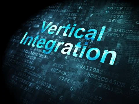 Finance concept: Vertical Integration on digital background Stock Illustration