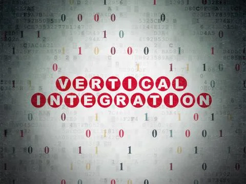 Finance concept: Vertical Integration on Digital Paper background Stock Illustration