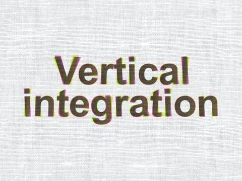 Finance concept: Vertical Integration on fabric texture background Stock Illustration