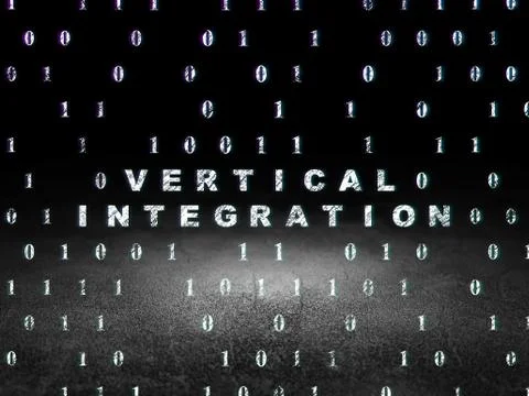Finance concept: Vertical Integration in grunge dark room Stock Illustration