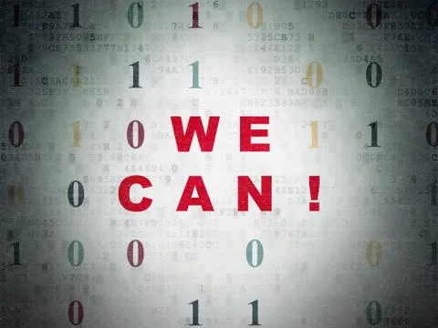 Finance concept: We Can! on Digital Paper background イラスト素材