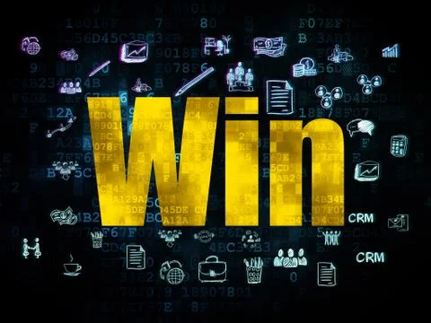 Finance concept: Win on Digital background Stock Illustration