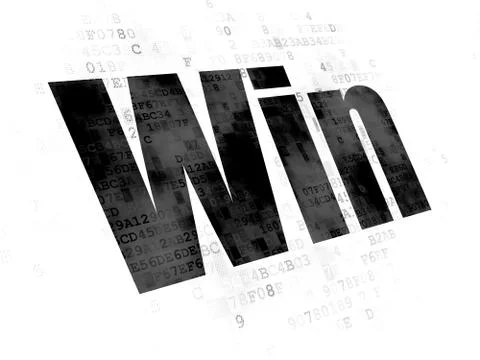 Finance concept: Win on Digital background 库存插图