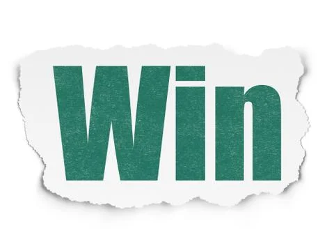 Finance concept: Win on Torn Paper background Stock Illustration