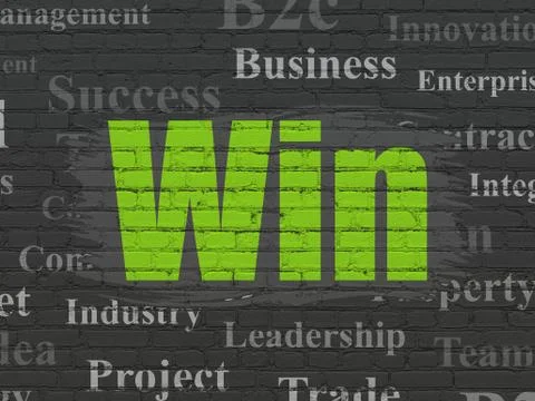 Finance concept: Win on wall background Stockillustratie