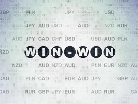 Finance concept: Win-Win on Digital Paper background Stock Illustration