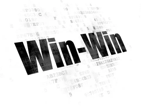 Finance concept: Win-Win on Digital background Stock Illustration