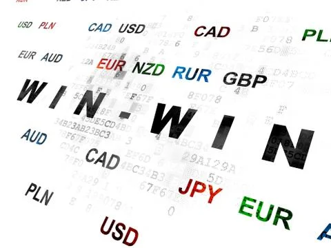 Finance concept: Win-Win on Digital background Stock Illustration