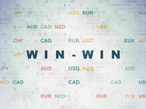 Finance concept: Win-Win on Digital Paper background Stock Illustration