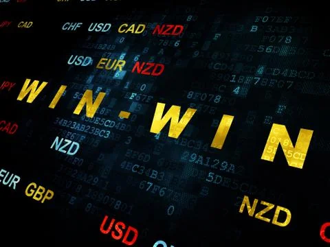 Finance concept: Win-Win on Digital background Stock Illustration