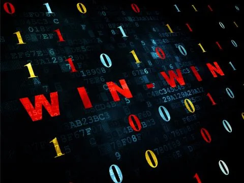 Finance concept: Win-Win on Digital background Stock Illustration