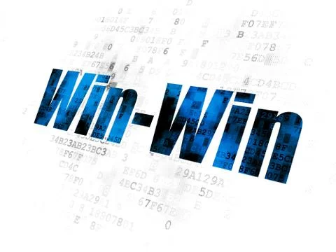 Finance concept: Win-Win on Digital background Stock Illustration