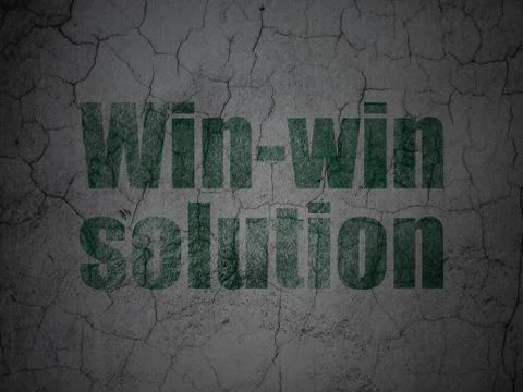 Finance concept: Win-win Solution on grunge wall background 스톡 일러스트
