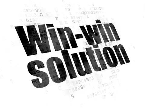 Finance concept: Win-win Solution on Digital background Stockillustratie