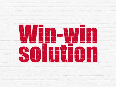 Finance concept: Win-win Solution on wall background Stockillustratie