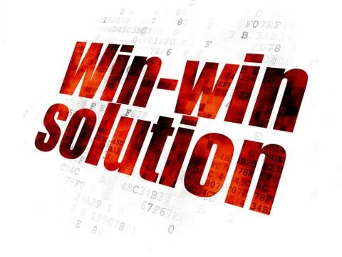Finance concept: Win-win Solution on Digital background Stock Illustration