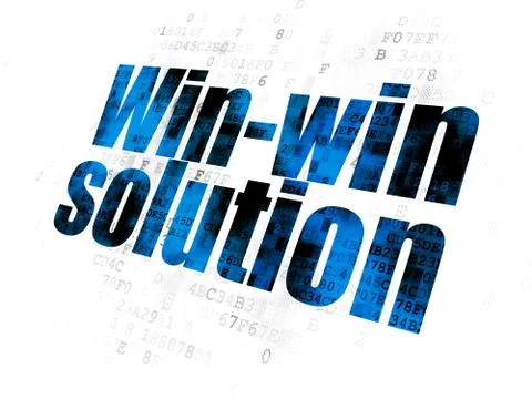 Finance concept: Win-win Solution on Digital background Stock Illustration