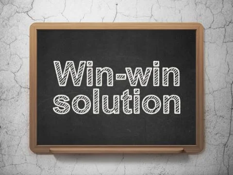 Finance concept: Win-win Solution on chalkboard background Stock Illustration