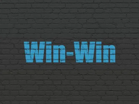Finance concept: Win-Win on wall background Stockillustratie