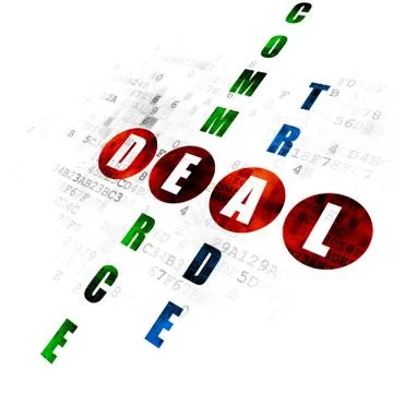 Finance concept: word Deal in solving Crossword Puzzle Stock Illustration