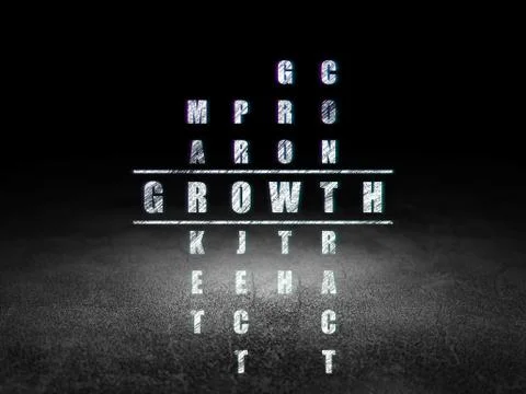 Finance concept: word Growth in solving Crossword Puzzle Stock Illustration