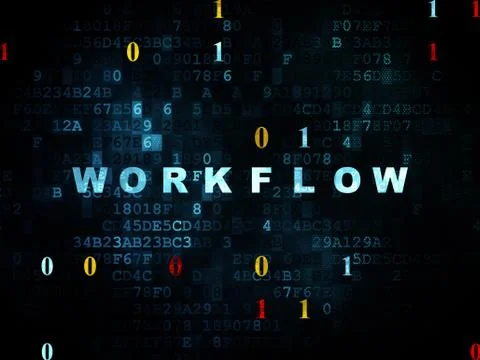 Finance concept: Workflow on Digital background イラスト素材