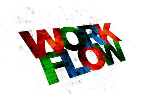 Finance concept: Workflow on Digital background Stock Illustration