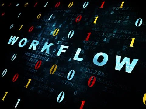 Finance concept: Workflow on Digital background Stock Illustration